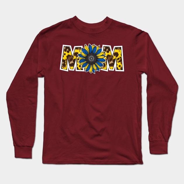 Ukrainian Mom Sunflower Ukraine Flag Colors Long Sleeve T-Shirt by cacostadesign